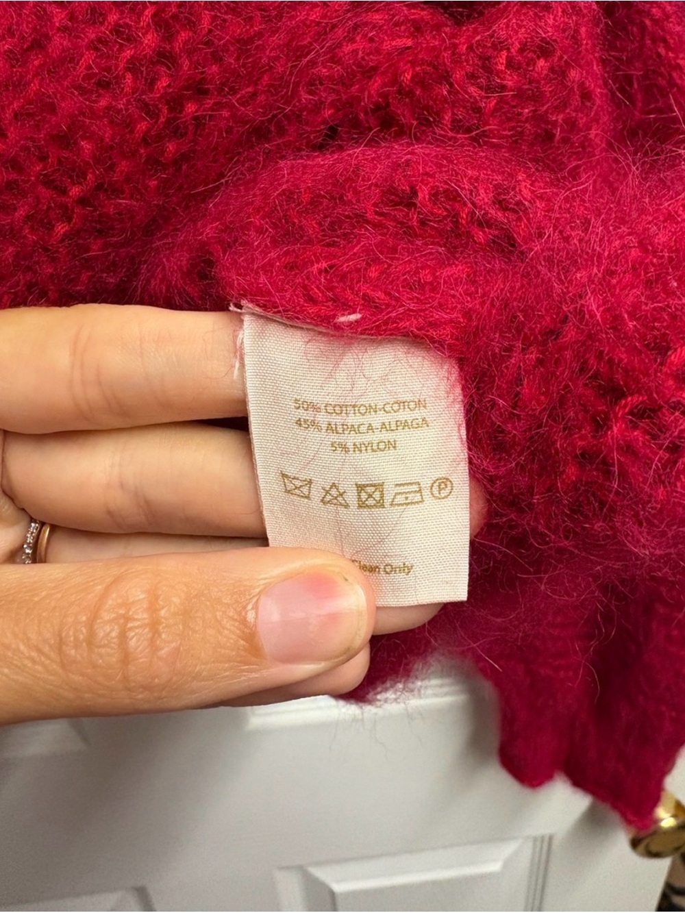 Free People Rich Raspberry Alpaca-Blend Sweater